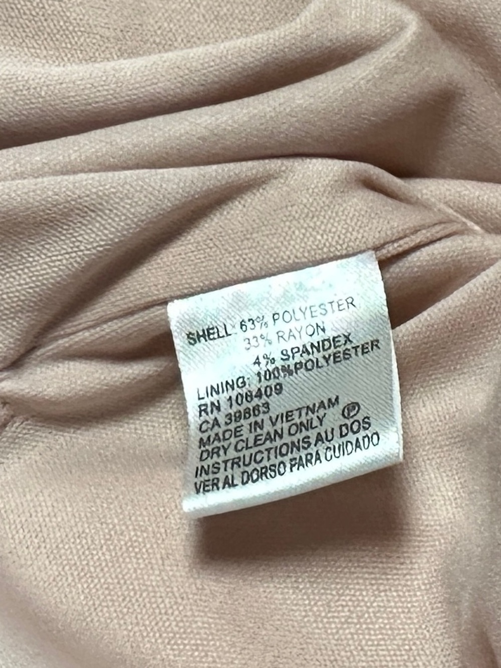 Tahari Pale Blush Midi Shift Dress Size 8 - Picture 5 of 8
